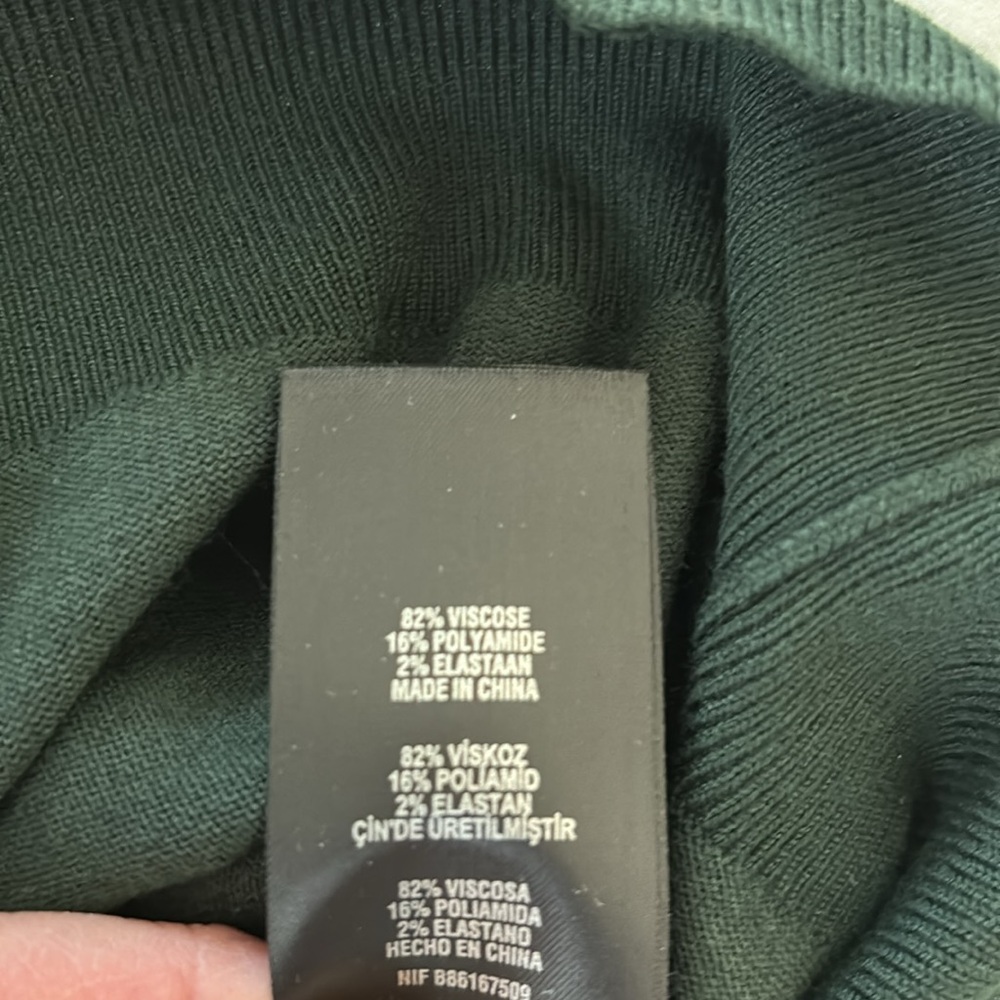 Ted Baker London Aniebal Dark Green Fringe Sweater Crew Neck Size 3 (6-8 US) - Picture 14 of 14